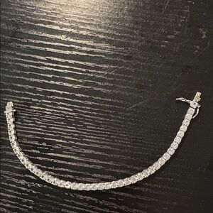 Silver 7” bracelet with CZ’s 925 silver